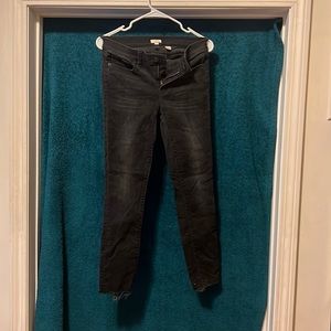 J Crew Black pants bottoms frayed style